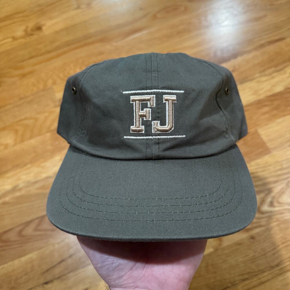 Vintage Footjoy Golf Strapback Hat Olive Gold Made in USA